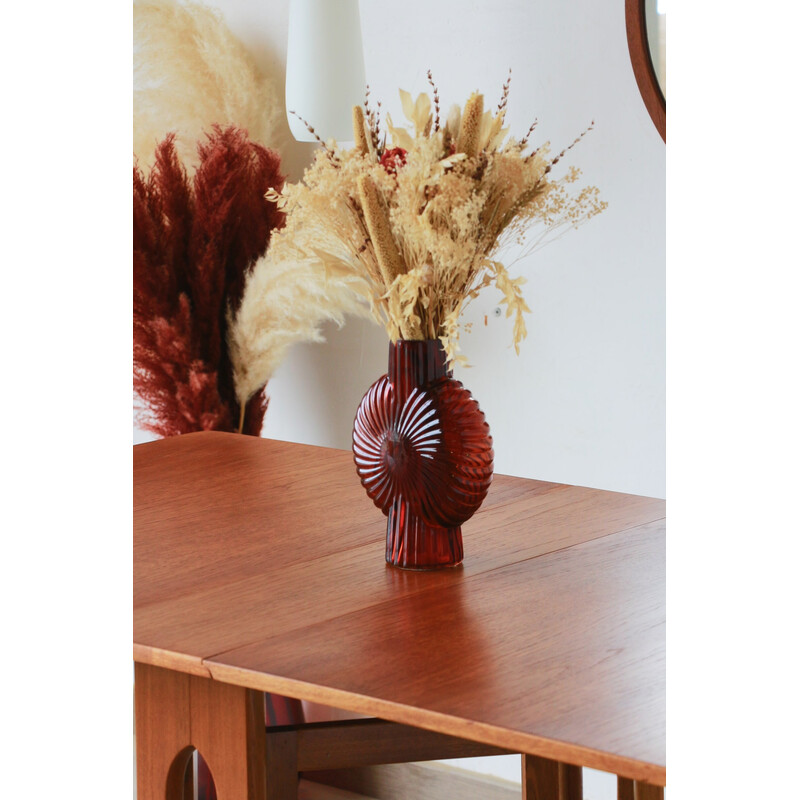 Vintage teak and oak drop leaf table by Bendt Winge for Kleppes Mobelfabrikk, Norway 1960