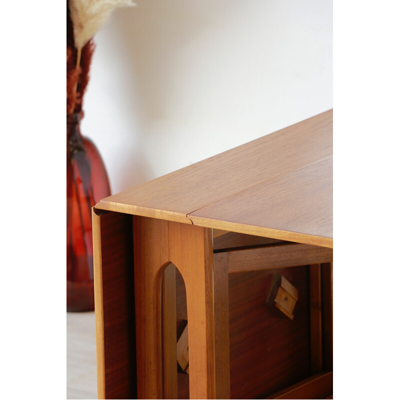 Vintage teak and oak drop leaf table by Bendt Winge for Kleppes Mobelfabrikk, Norway 1960