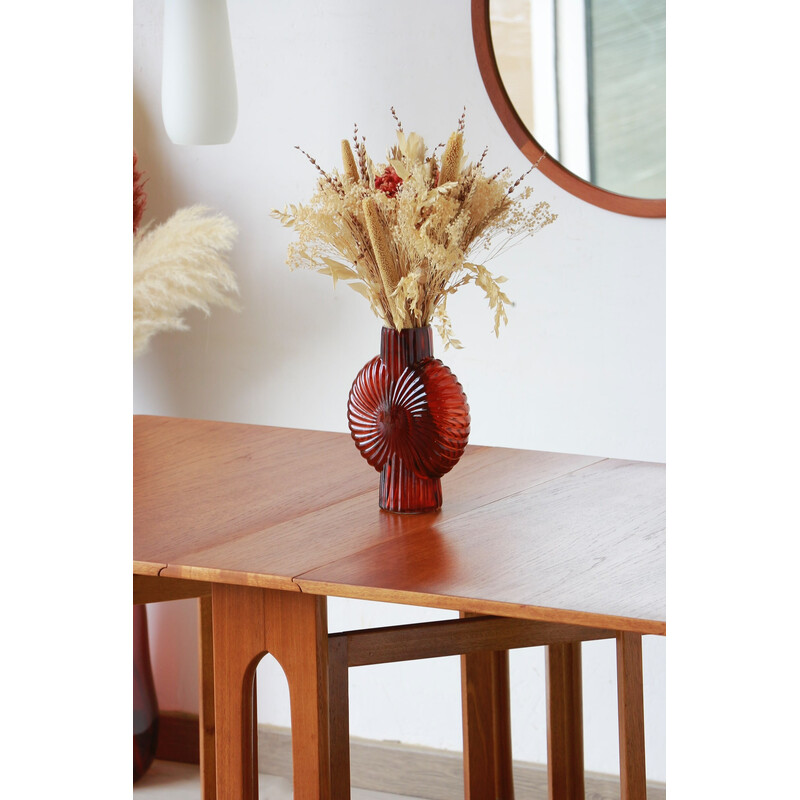 Vintage teak and oak drop leaf table by Bendt Winge for Kleppes Mobelfabrikk, Norway 1960