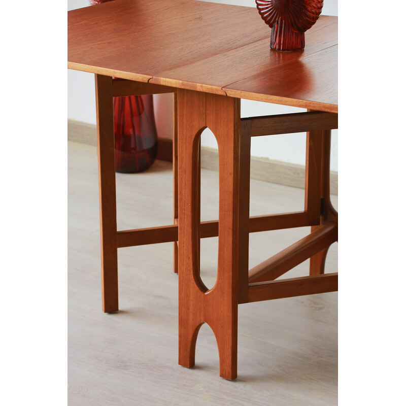 Vintage teak and oak drop leaf table by Bendt Winge for Kleppes Mobelfabrikk, Norway 1960