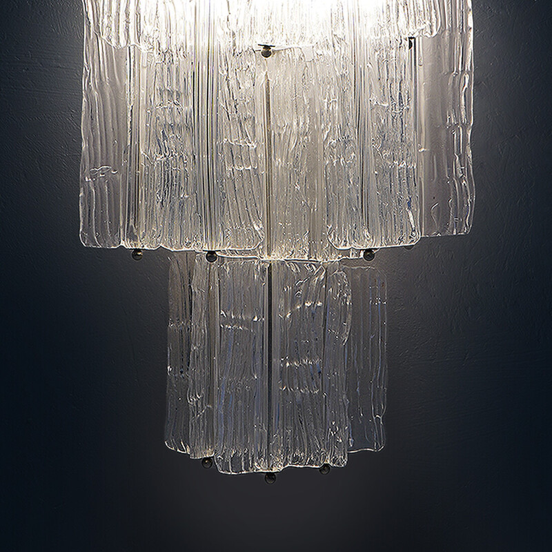 Aplique vintage de cristal de Murano por Toni Zuccheri para Venini, Italia 1960