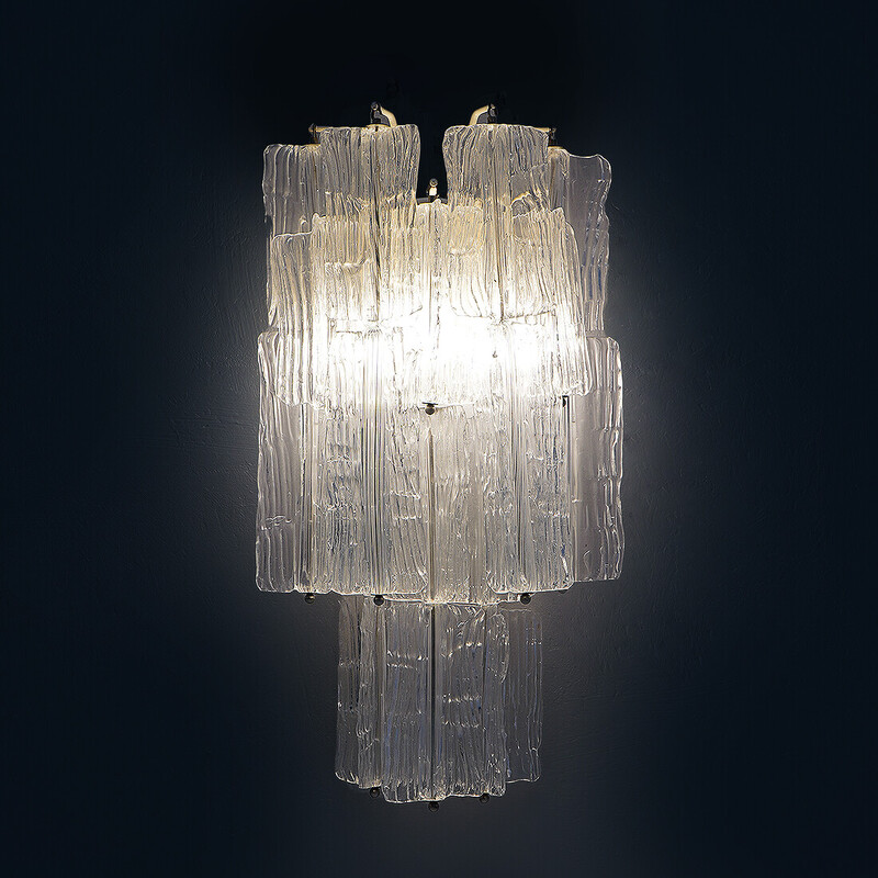 Vintage Murano glass wall lamp by Toni Zuccheri for Venini, Italy 1960