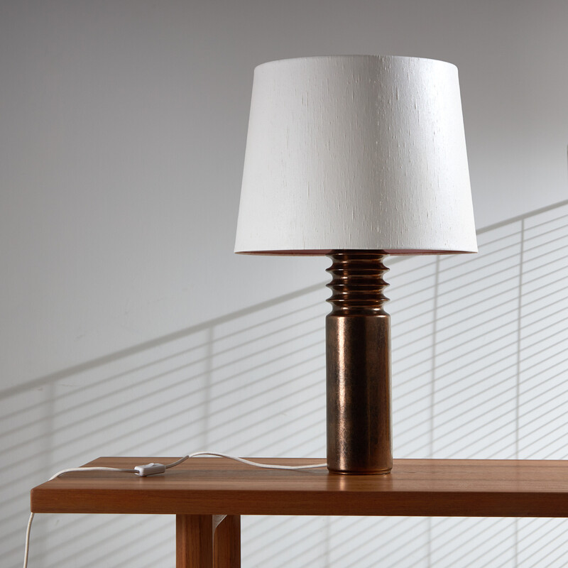 Vintage ceramic table lamp by Uno and Östen Kristiansson for Luxus, Sweden 1970