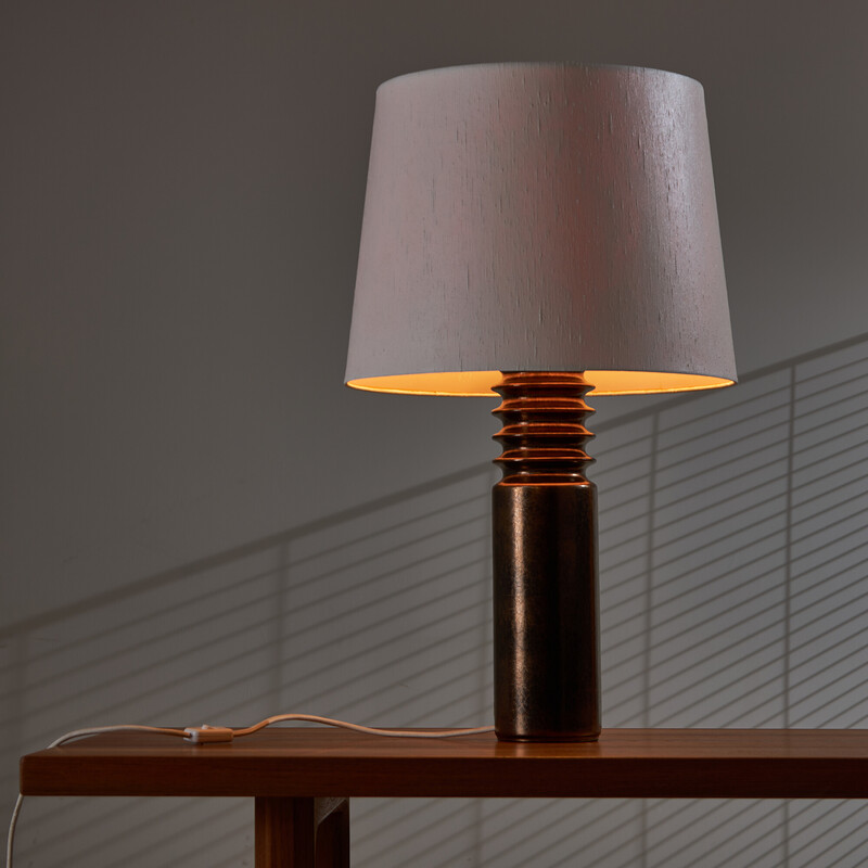 Lampe de table vintage en céramique par Uno et Östen Kristiansson pour Luxus, Suède 1970