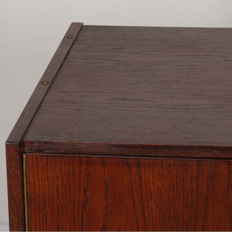 Vintage chest of drawers model U-450 in dark oak by Jiri Jiroutek, Czechoslovakia 1960