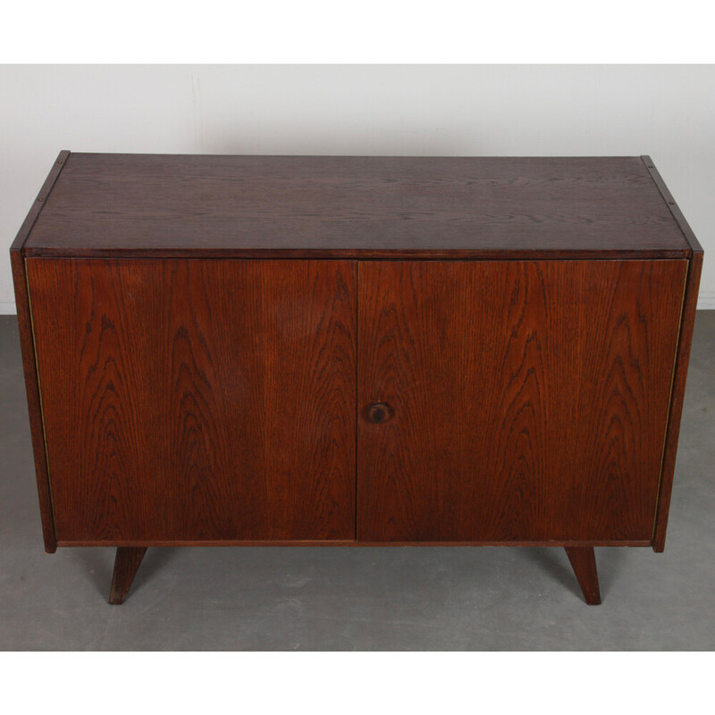 Vintage chest of drawers model U-450 in dark oak by Jiri Jiroutek, Czechoslovakia 1960