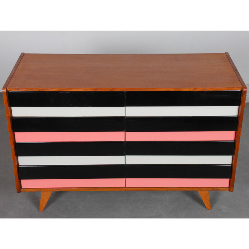 Vintage chest of drawers model U-453 in oak by Jiri Jiroutek for Interier Praha, Czechoslovakia 1960