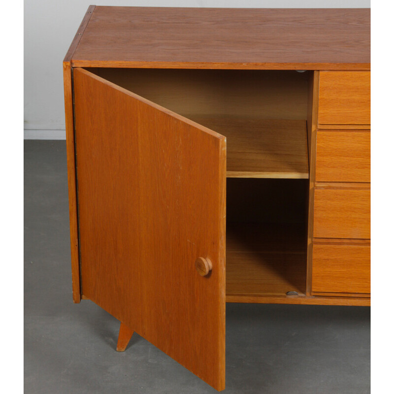 Vintage chest of drawers model U-458 in oak by Jiri Jiroutek for Interier Praha, Czechoslovakia 1960