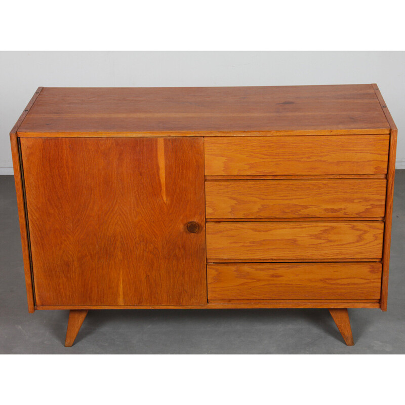 Vintage chest of drawers model U-458 in oak by Jiri Jiroutek for Interier Praha, Czechoslovakia 1960