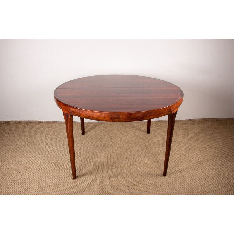 Vintage extendable rosewood dining table by Lb Kofod Larsen for Faarup, Denmark 1960