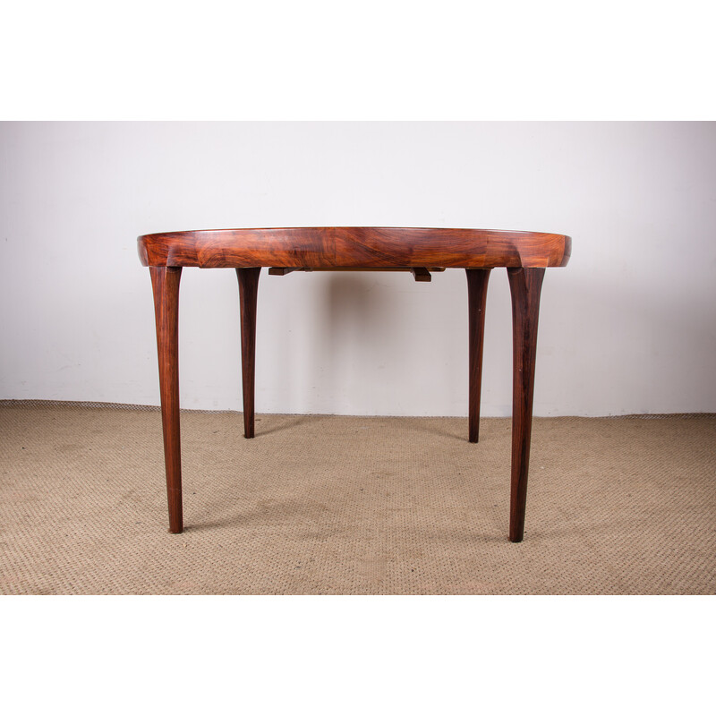 Vintage extendable rosewood dining table by Lb Kofod Larsen for Faarup, Denmark 1960