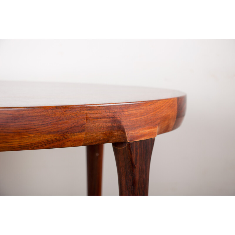 Vintage extendable rosewood dining table by Lb Kofod Larsen for Faarup, Denmark 1960