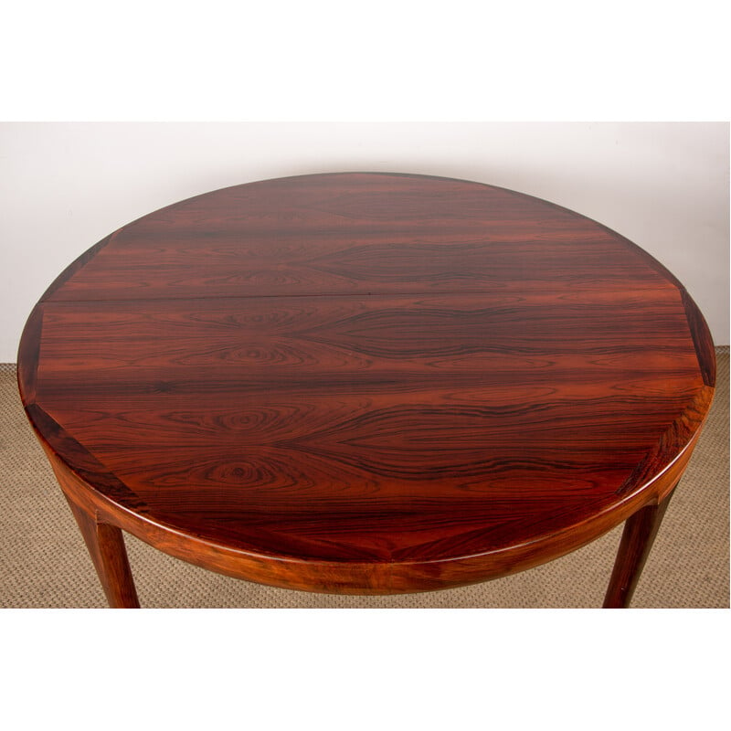 Vintage extendable rosewood dining table by Lb Kofod Larsen for Faarup, Denmark 1960