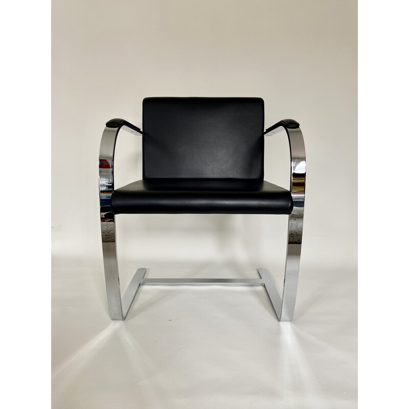 Vintage fauteuils in staal en leer van Ludwig Mies van der Rohe voor Knoll International