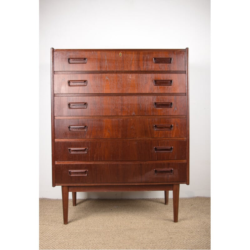 Vintage teak chest of drawers by Gunnar Nielsen for Tibergaard, Denmark 1960