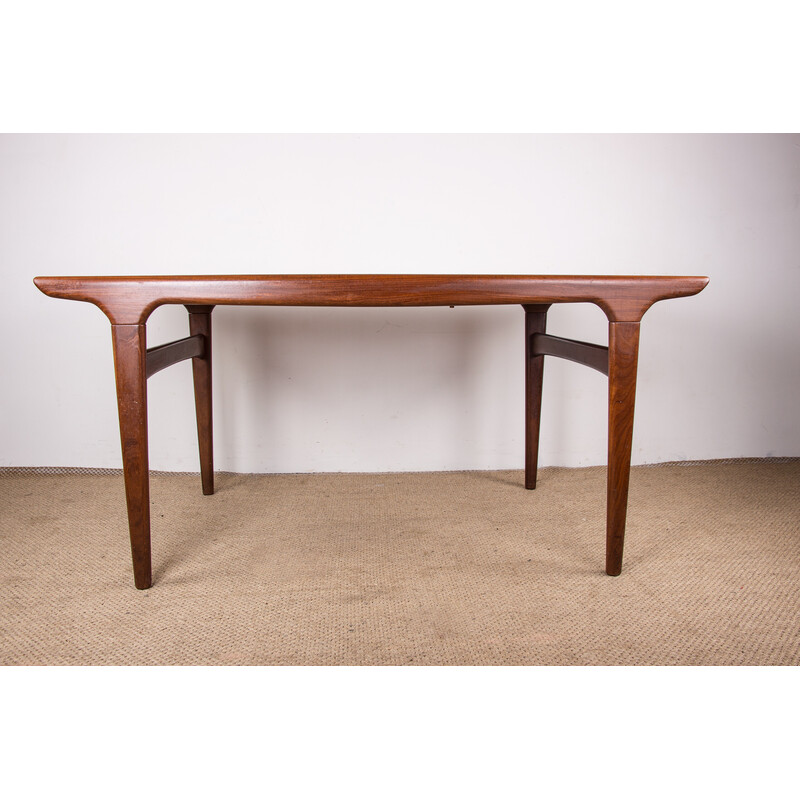 Vintage extendable teak dining table by Johannes Andersen for Uldum Mobelfabrik, Denmark 1960