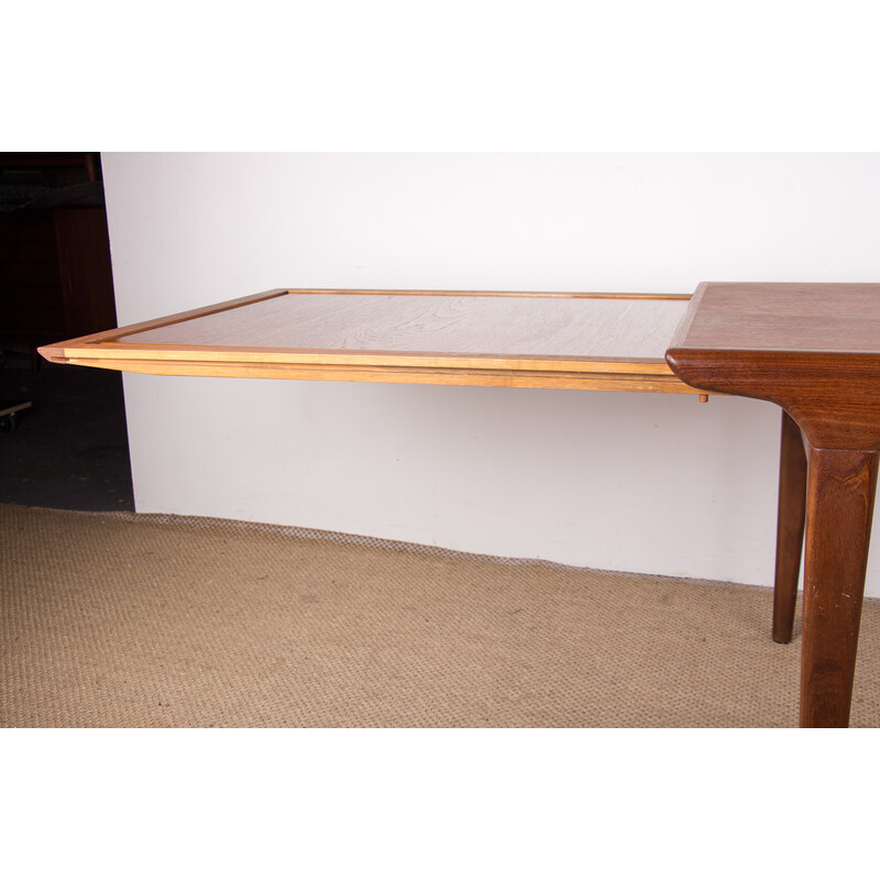 Vintage extendable teak dining table by Johannes Andersen for Uldum Mobelfabrik, Denmark 1960