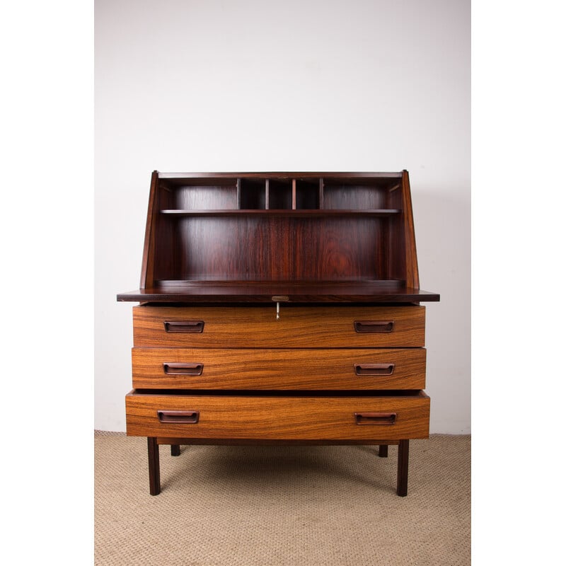 Vintage secretary in Rio rosewood for Dyrlund, Denmark 1960