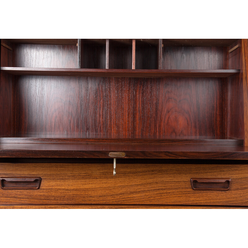 Vintage secretary in Rio rosewood for Dyrlund, Denmark 1960