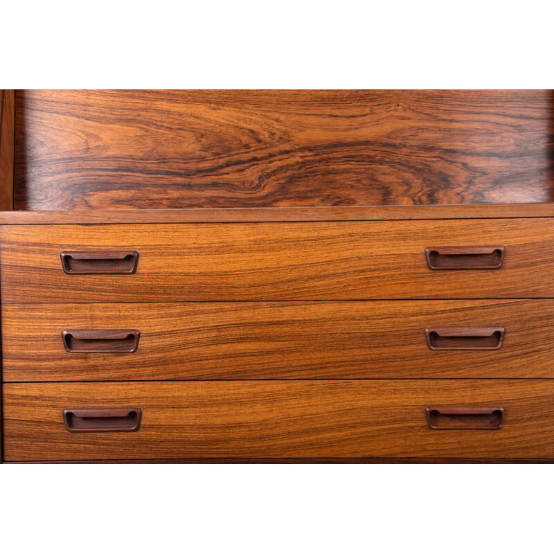 Vintage secretary in Rio rosewood for Dyrlund, Denmark 1960