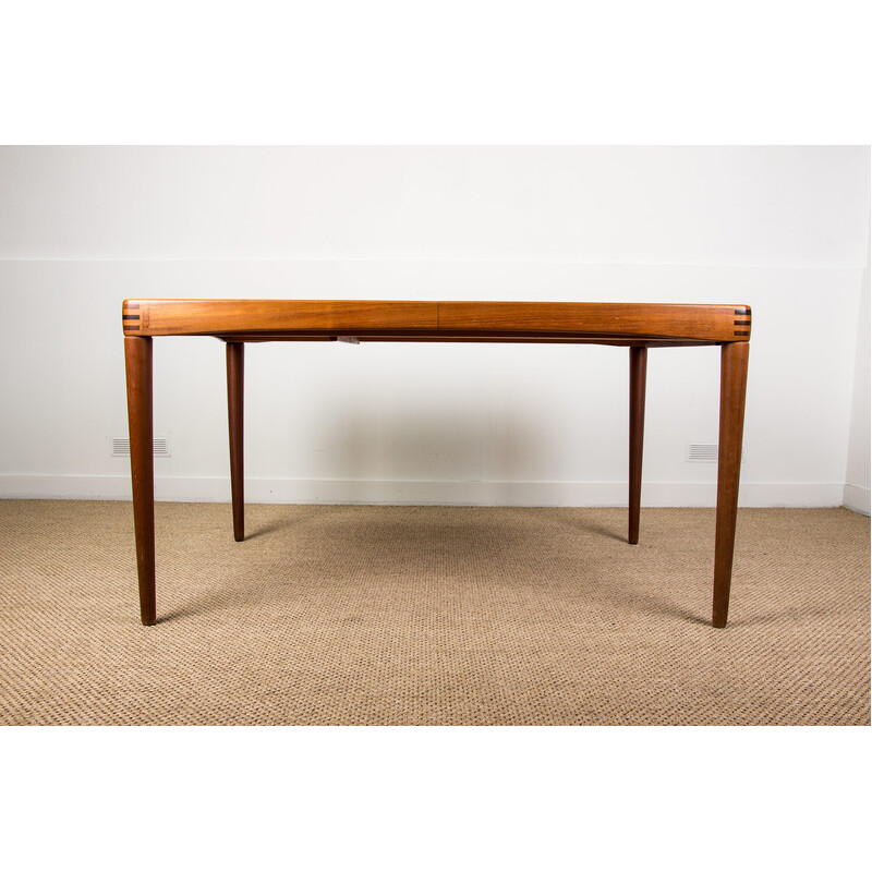 Vintage extendable teak dining table by Henry Walter Klein for Bramin, Denmark 1960