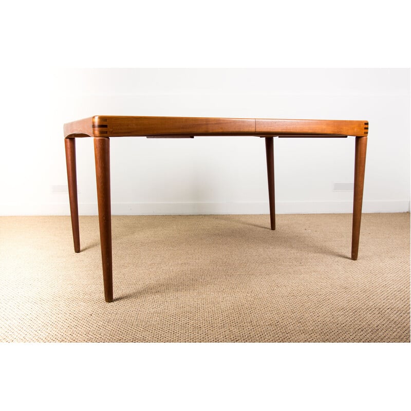 Vintage extendable teak dining table by Henry Walter Klein for Bramin, Denmark 1960