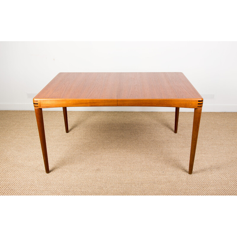 Vintage extendable teak dining table by Henry Walter Klein for Bramin, Denmark 1960