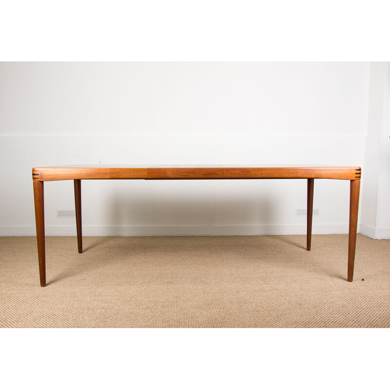 Vintage extendable teak dining table by Henry Walter Klein for Bramin, Denmark 1960