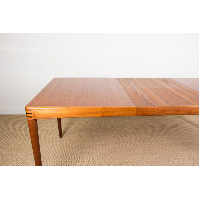 Vintage extendable teak dining table by Henry Walter Klein for Bramin, Denmark 1960