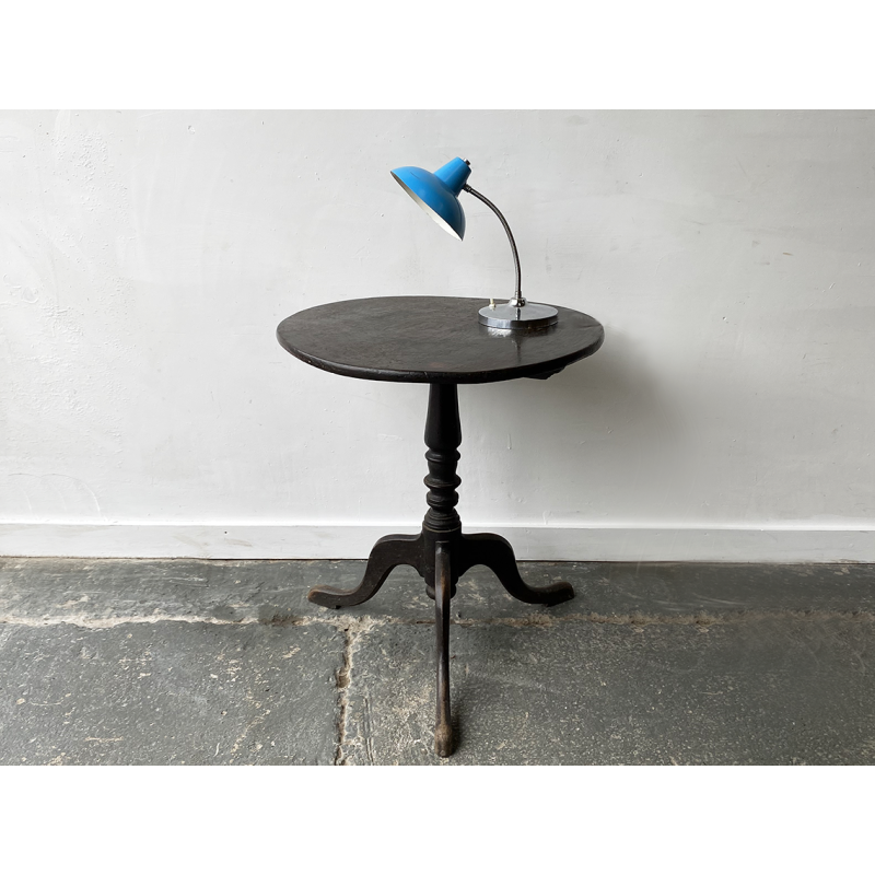 Vintage oak side table with tilting top