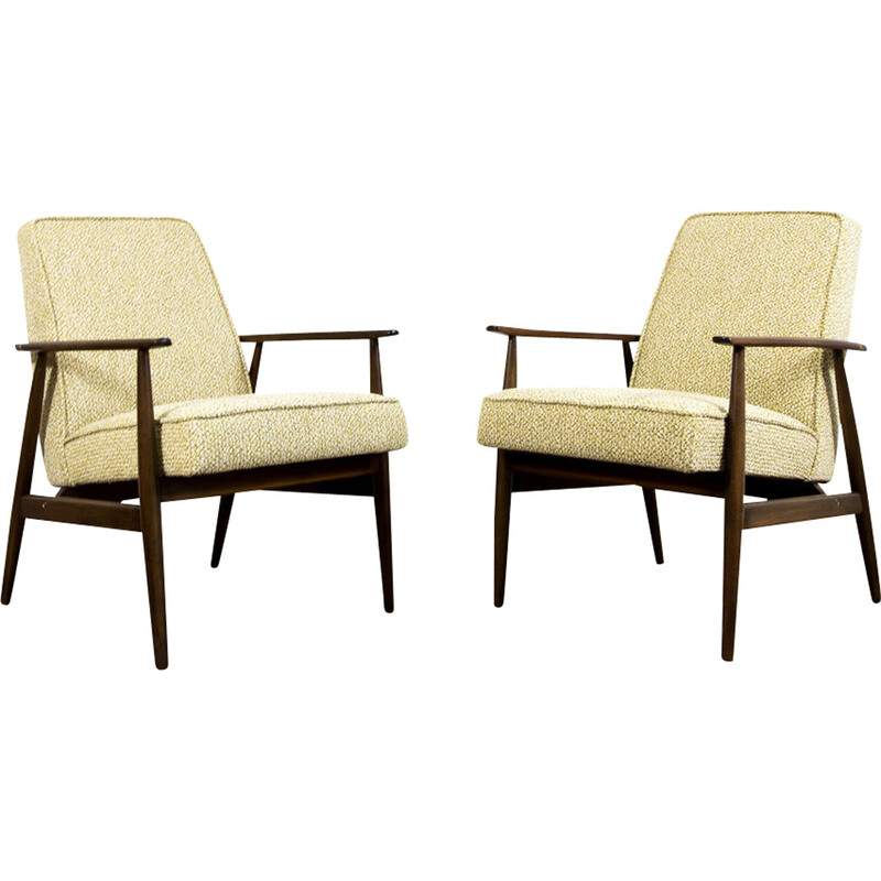 Pair of vintage Type 300 190 armchairs by Henryk. Lis, Poland 1960