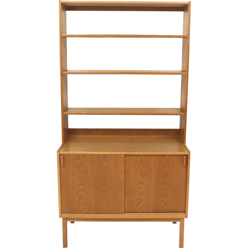 Vintage oak bookcase chest of drawers by Bertil Fridhagen for Bodafors, Sweden 1960