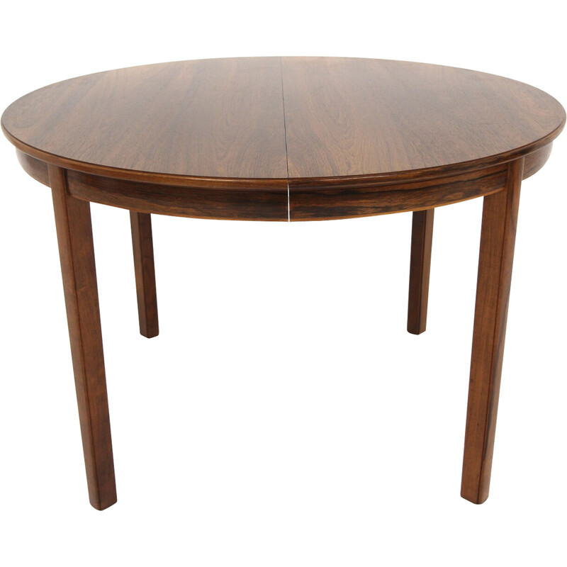 Vintage rosewood dining table with extensions, Sweden 1960
