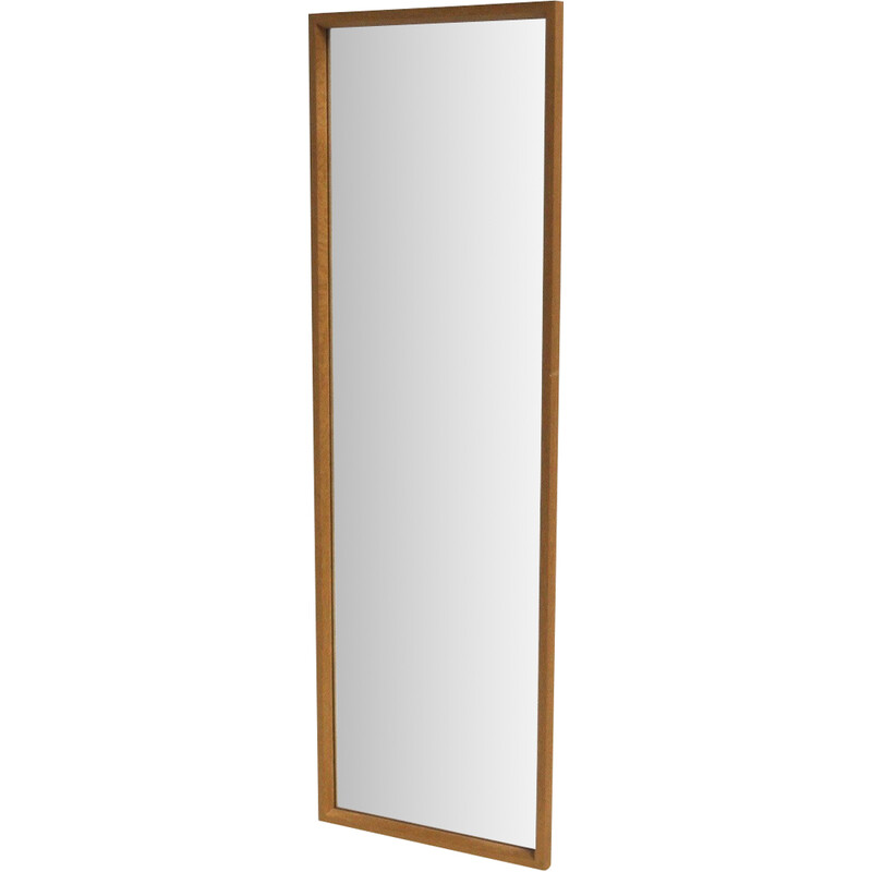 Vintage oak frame mirror, Sweden 1960