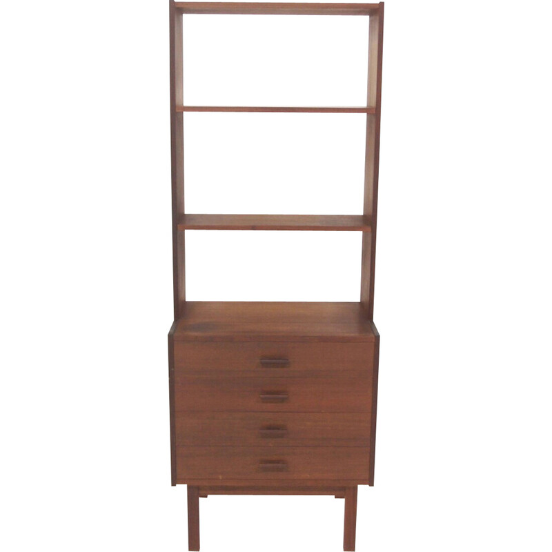 Vintage teak bookcase chest of drawers, Sweden 1960