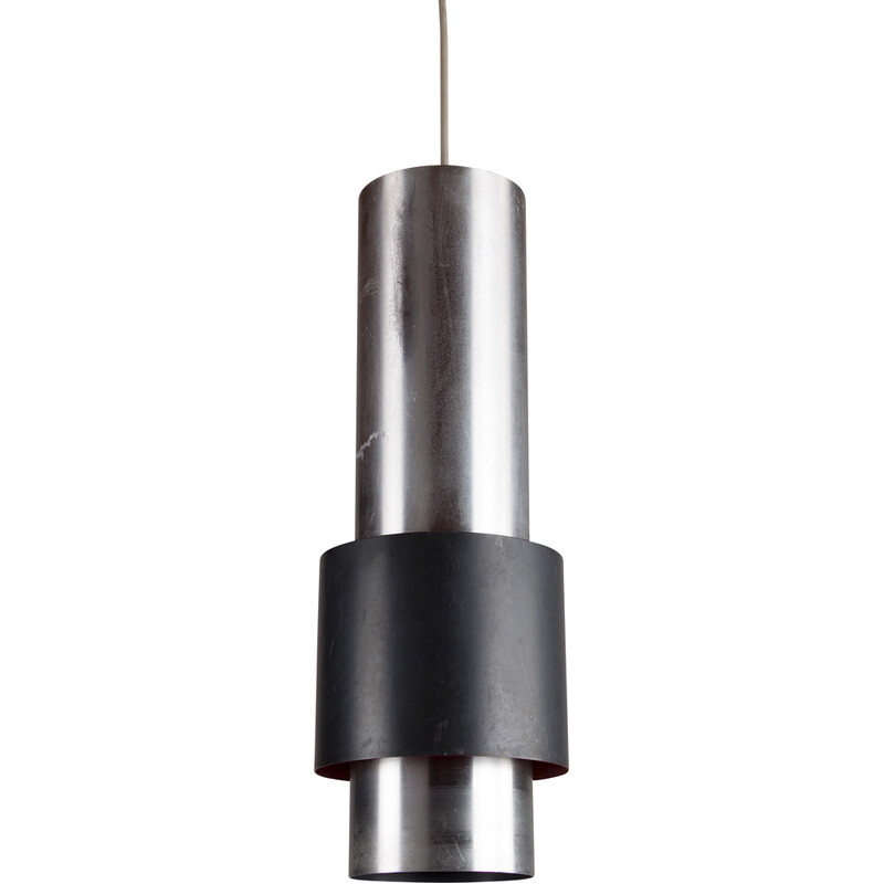 Vintage Zénith pendant lamp in aluminum and metal by Jo Hammerborg for Fog and Mørup, Denmark 1960
