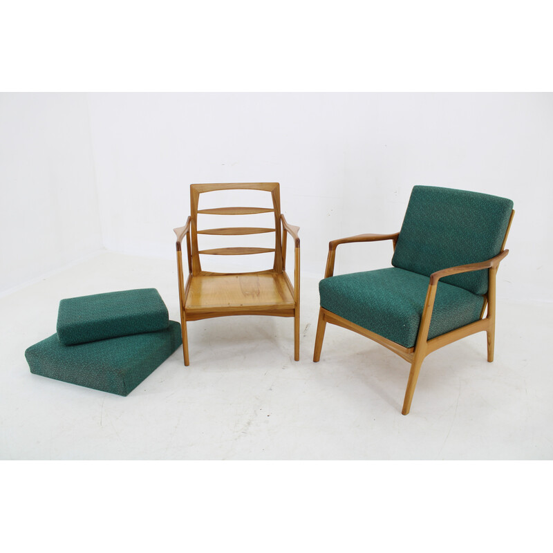 Pair of vintage ash wood armchairs for Drevotvar, Czechoslovakia 1970