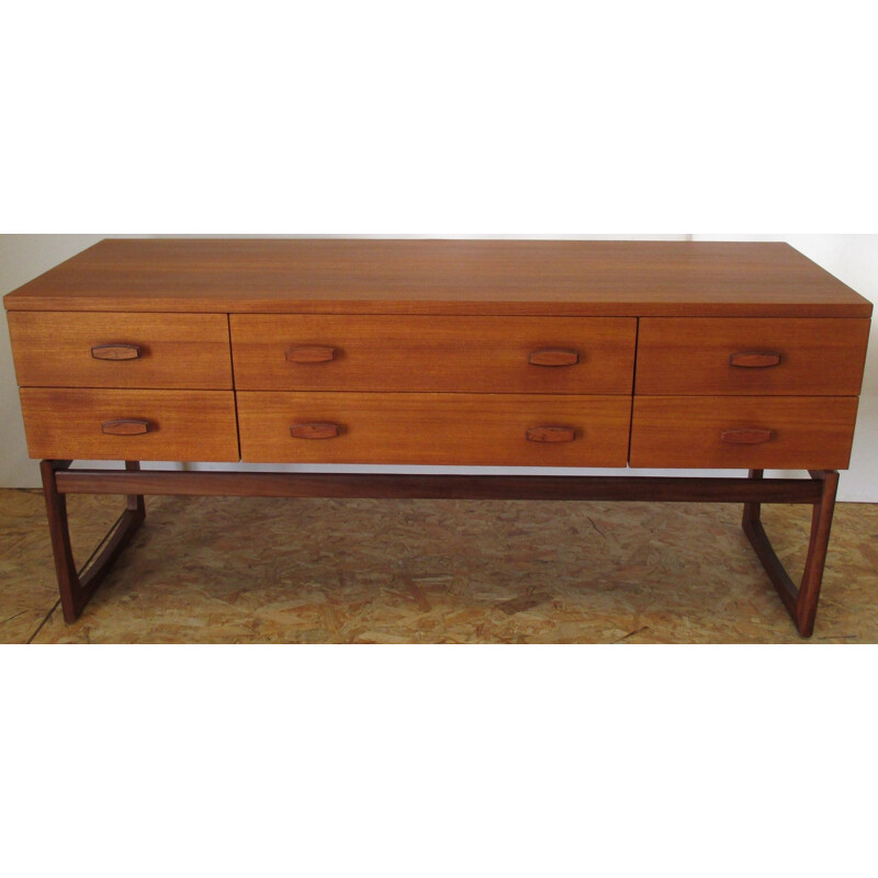 Long chest of drawers by Roger Bennett by E.Gome - 1960s