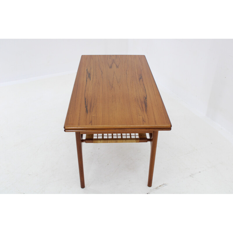 Table basse vintage extensible en teck, Danemark 1960