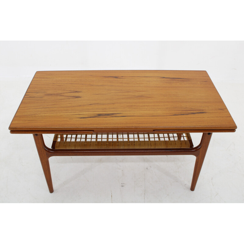 Table basse vintage extensible en teck, Danemark 1960