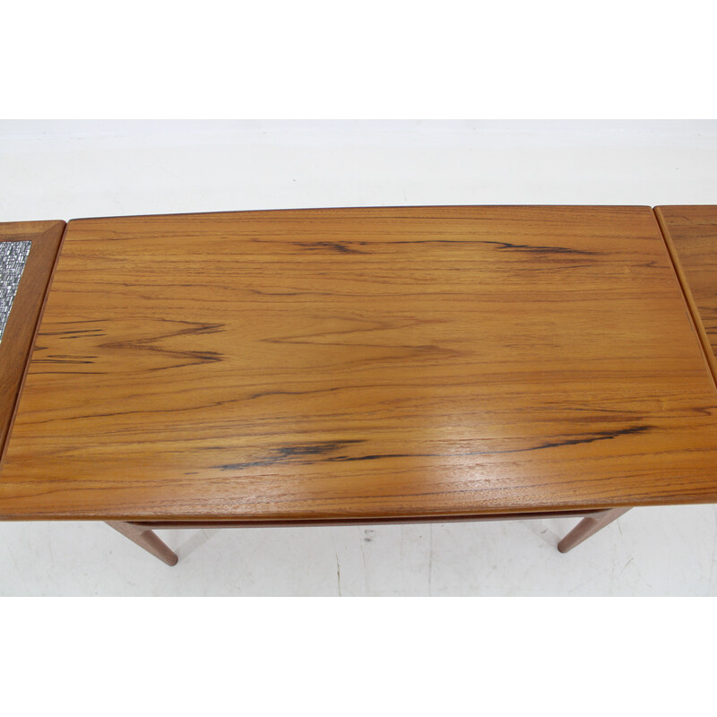 Table basse vintage extensible en teck, Danemark 1960