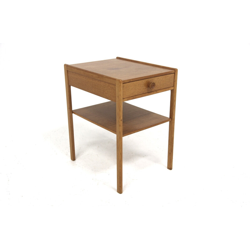 Vintage teak and oak bedside table, Sweden 1960