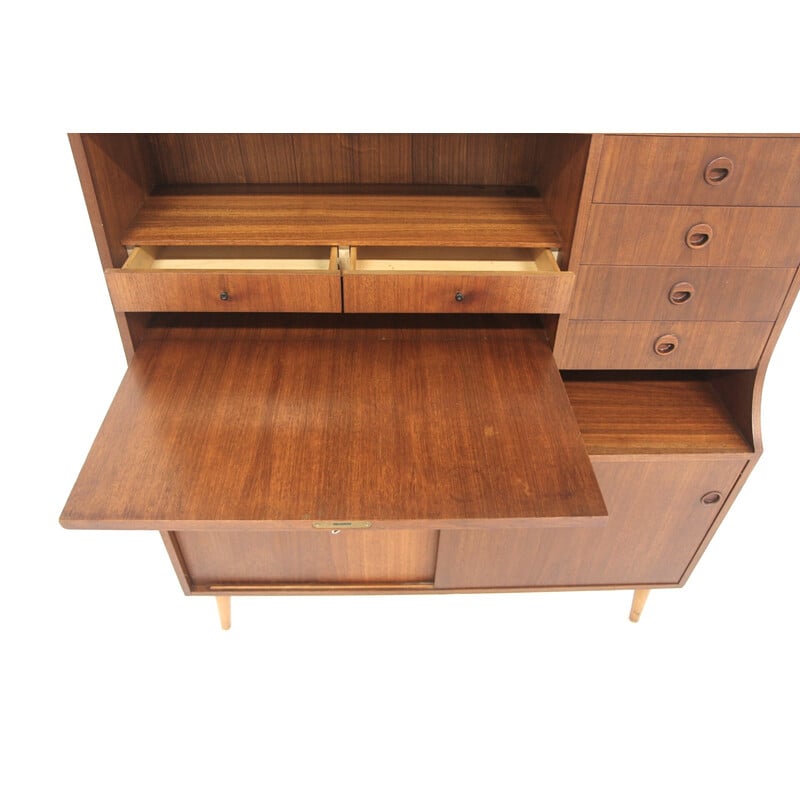 Vintage teak secretary, Sweden 1960