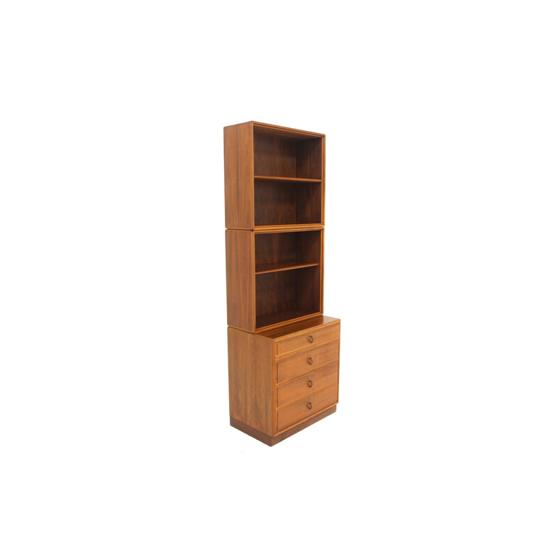 Vintage walnut bookcase by Bertil Fridhagen for Bodafors, Sweden 1960