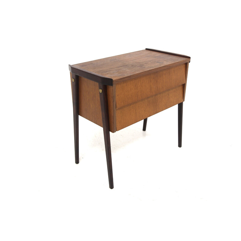 Vintage teak and beech chest of drawers, Sweden 1960