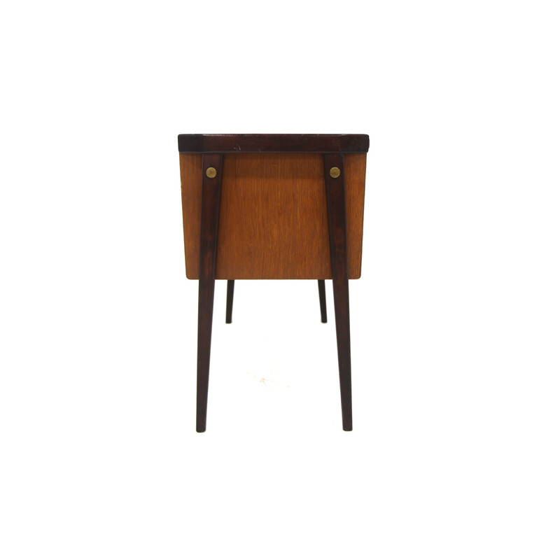 Commode vintage en teck et hêtre, Suède 1960