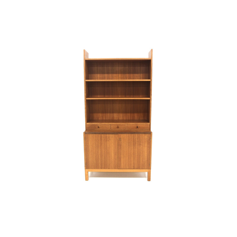 Vintage teak bookcase chest of drawers, Sweden 1960