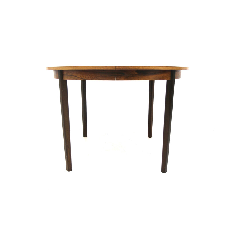 Vintage rosewood dining table with 2 extensions, Sweden 1960