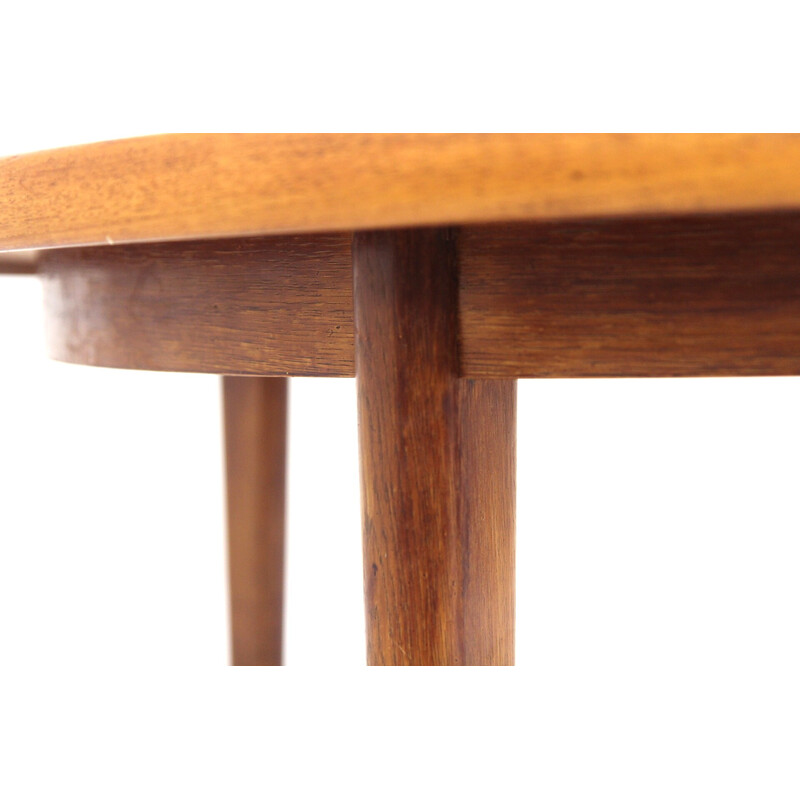 Vintage teak dining table with 2 extensions, Sweden 1960