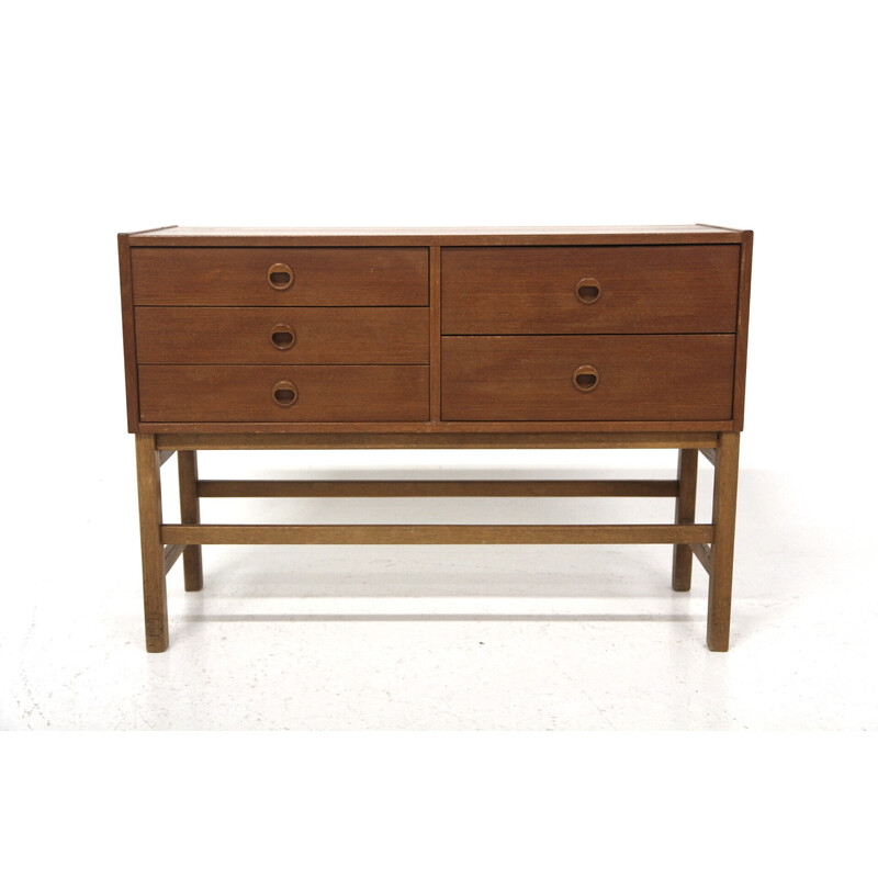 Vintage teak and oak chest of drawers, Sweden 1960